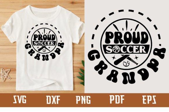 Proud Soccer Grandpa Svg Design for T-Shirt Graphics