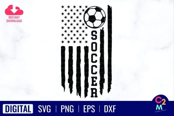 Review: Soccer American Flag SVG for Creative T-Shirt Designs and Graphics