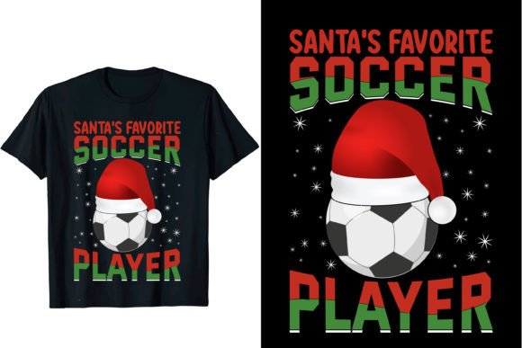 Santa's Favorite Soccer Player T-shirt Design