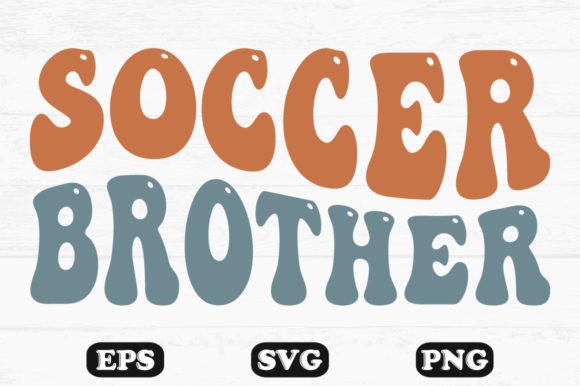 Soccer Brother Retro Wavy T-shirt Design
