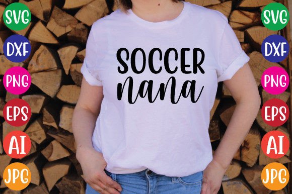 Soccer Nana: A Playful Graphic for T-Shirt Designs