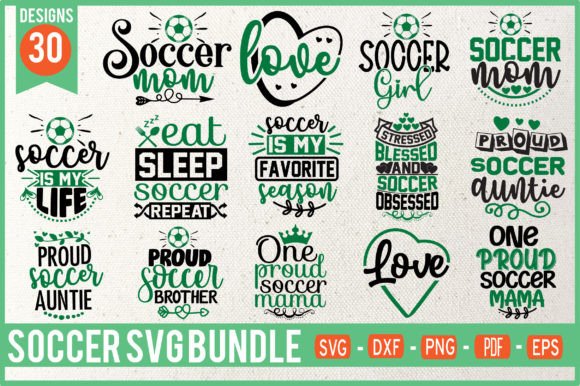 Soccer Svg Bundle: Perfect for T-Shirt Designs and Graphics