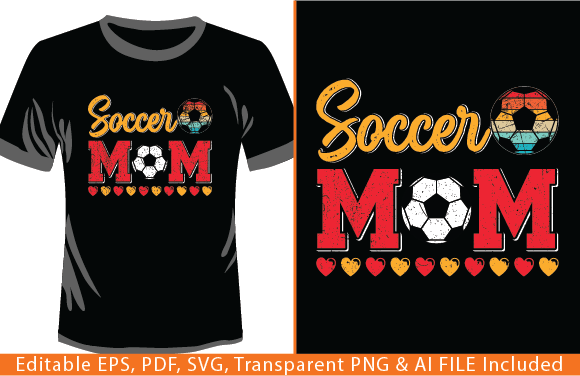 Women Soccer Mom Letter Printed Football